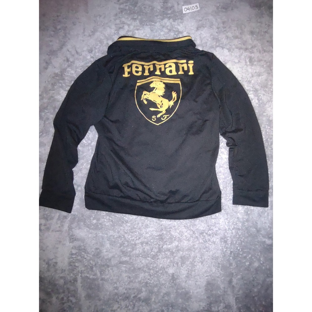 Ferrari Track Jacket US Men's Large Chinese Size XXL Athletic Black Gold - Picture 2 of 9